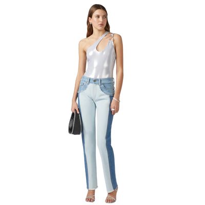 Chiara Ferragni Jeans Denim Patchwork Blue