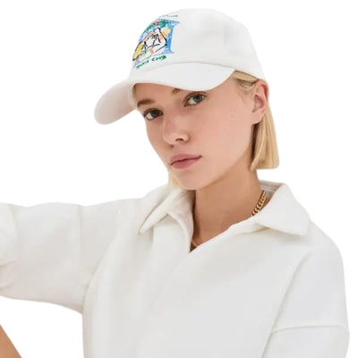 Casablanca Cap Crayon Temple Tennis Club White