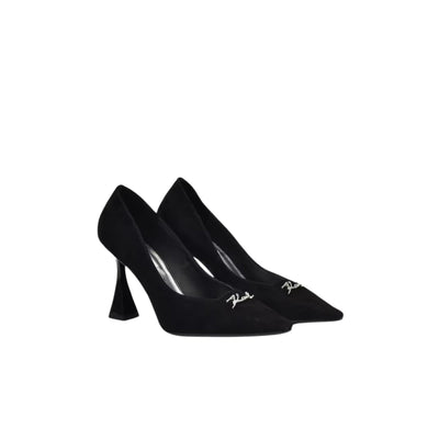 Karl Lagerfeld Heel Debut Ii Signia Script Pump Black