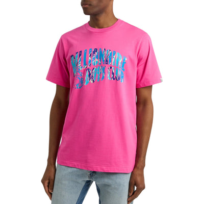 Billionaire Boys Club T-Shirt Camo Arch Logo Pink