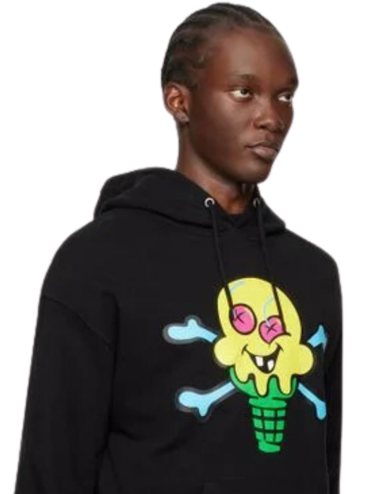 Ice-Cream Hoodie Cones & Bones Popover Black