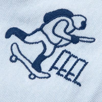 Aape Jeans Slogan Touch The Ground To Jump Blue-White