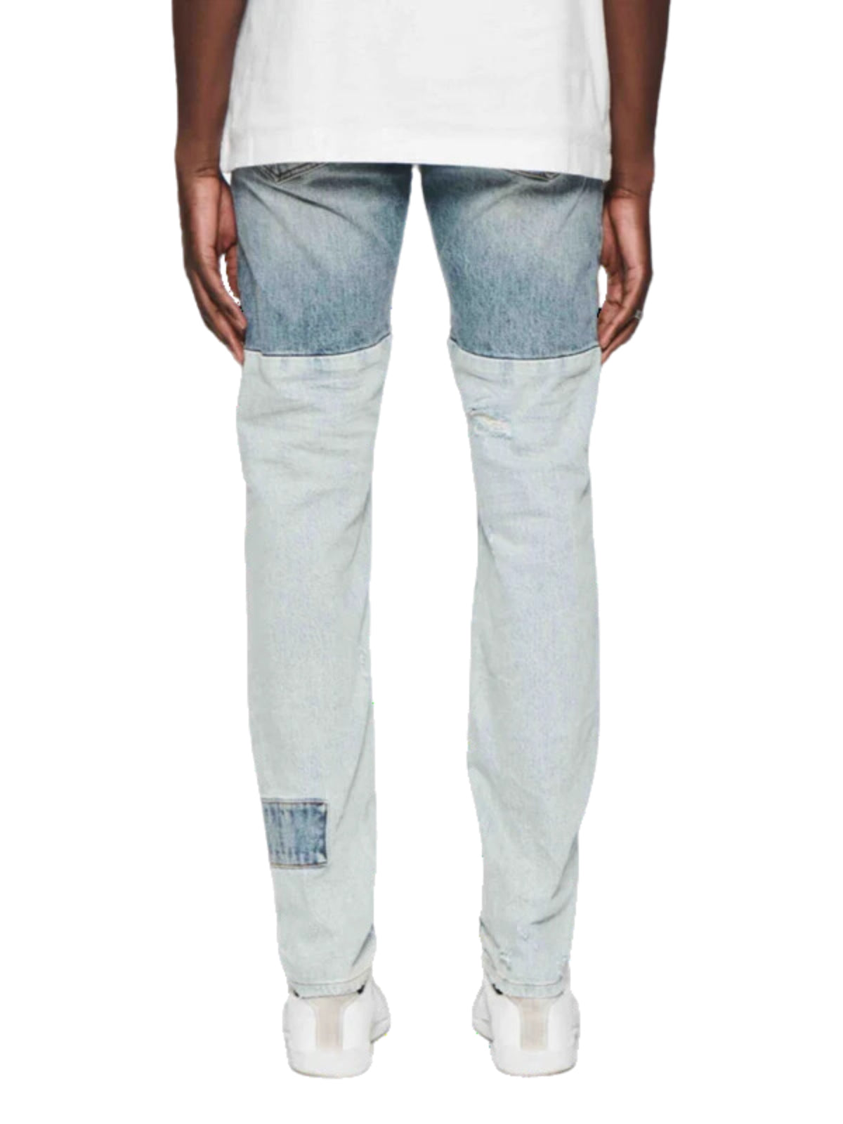 Purple Jeans Patched Bottom Blue