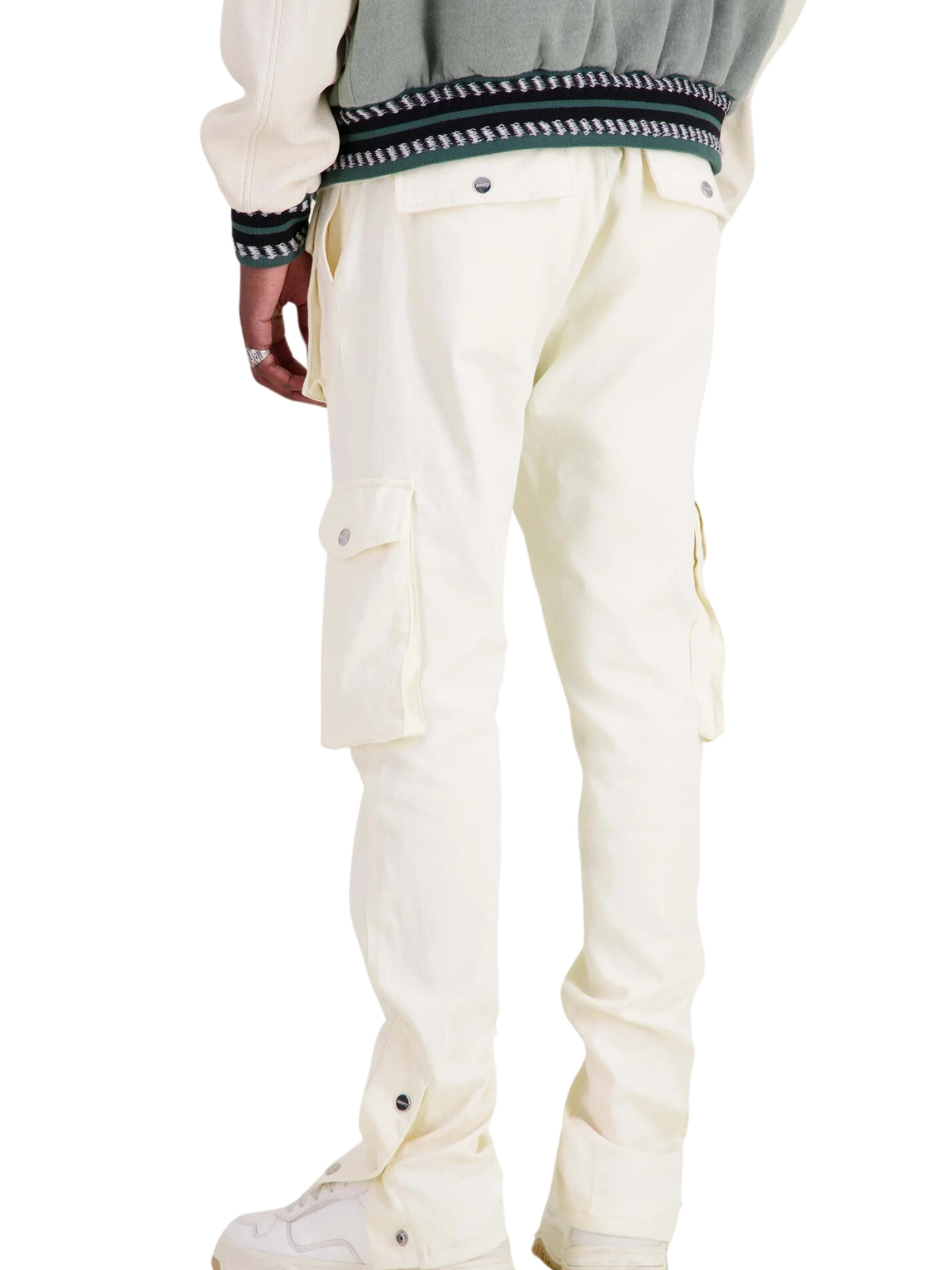 Mouty Cargo Pants Front Pocket Ecru