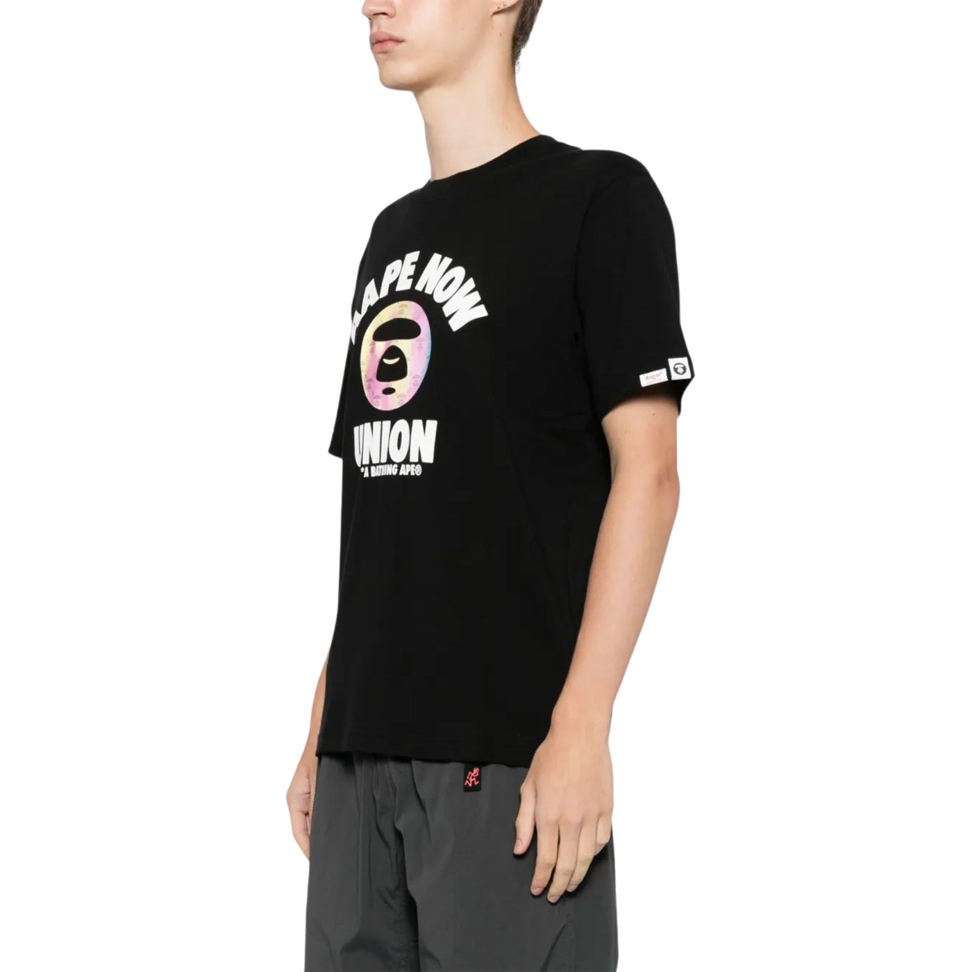 Aape T-Shirt Union Moonface Logo Now Black