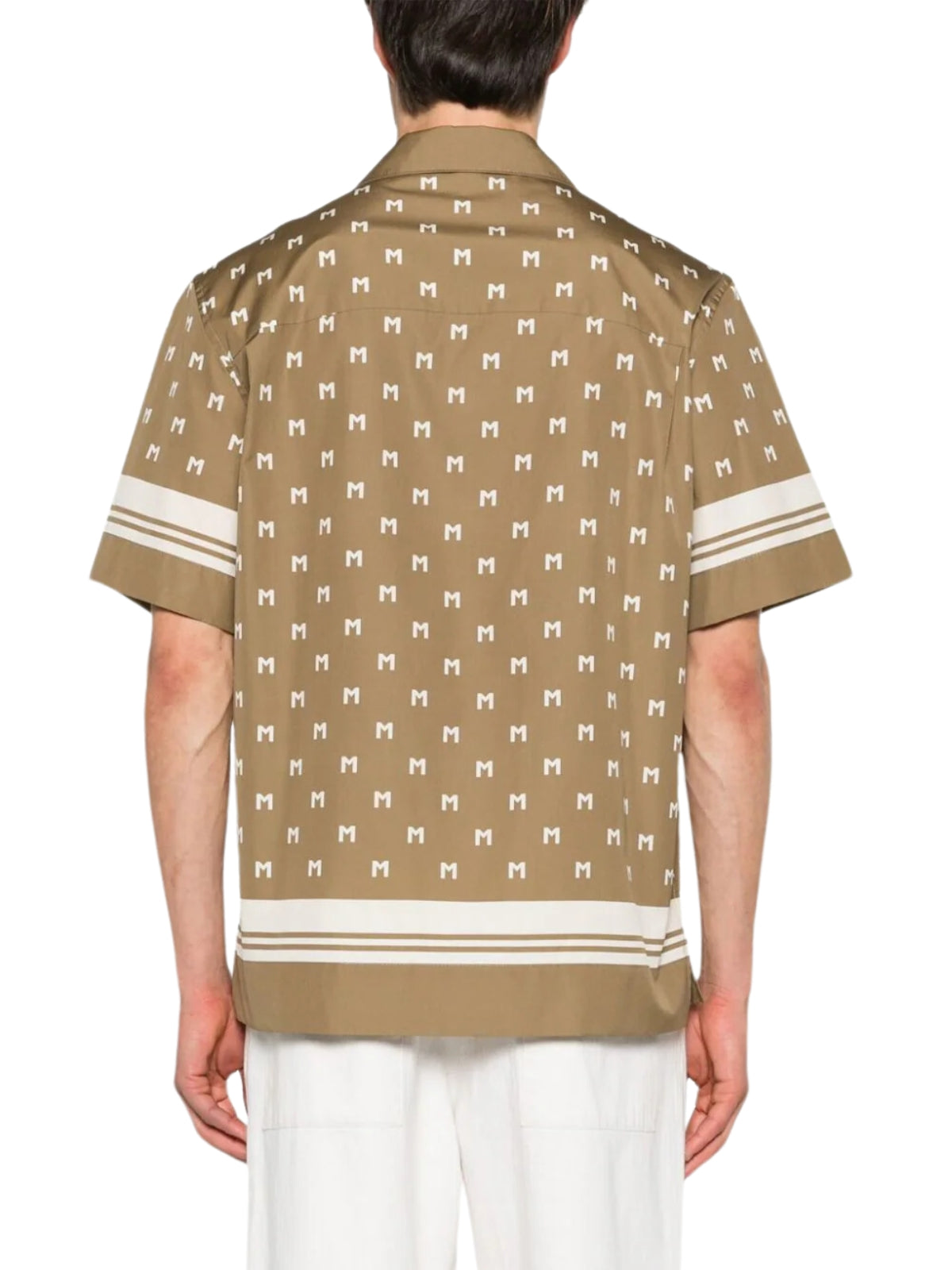 Moncler Shirt Allover Logo Brown