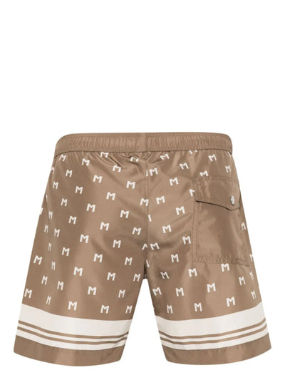 Moncler Boxer Mare Logo Brown