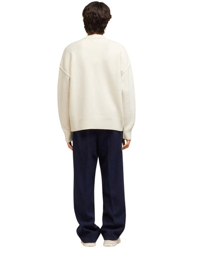 Ami Sweater Logo Off-White-Red