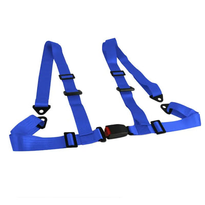 3 Inch Universal 4-Point Racing Seat Harness (Blue)