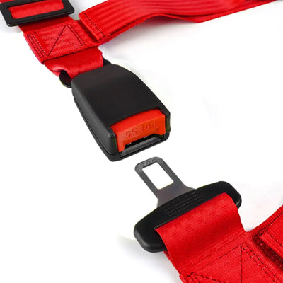 3 Inch Universal 4-Point Racing Seat Harness (Red)
