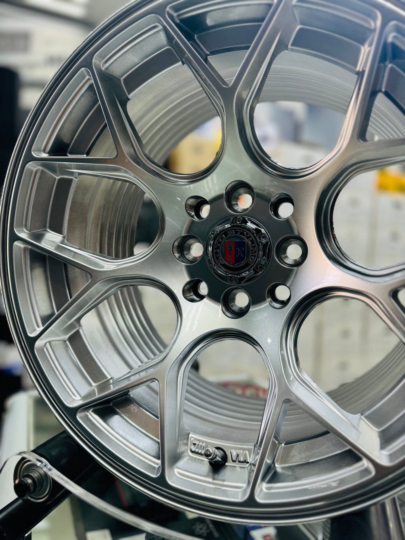 15” AS- 7187 4/100 4/114 hyper silver wheels