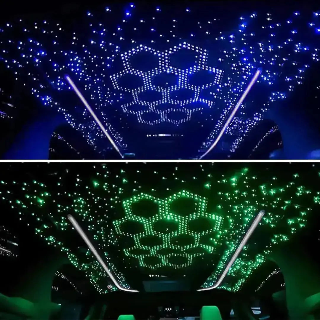 18W App Control Car Roof Fiber Optic Starry Light Kit - 300 Stars