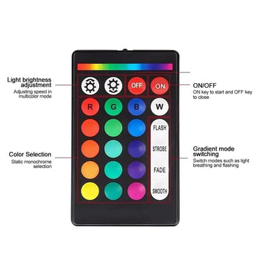 36W App Control Car Roof Fiber Optic Starry Light Kit - 1000 Stars