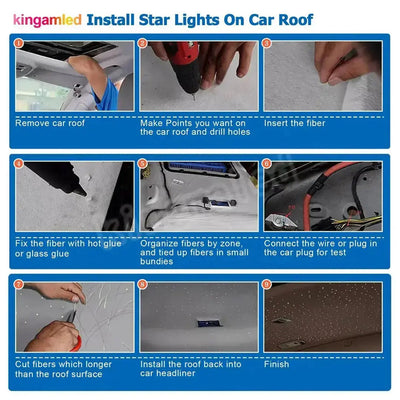 36W App Control Car Roof Fiber Optic Starry Light Kit - 1000 Stars