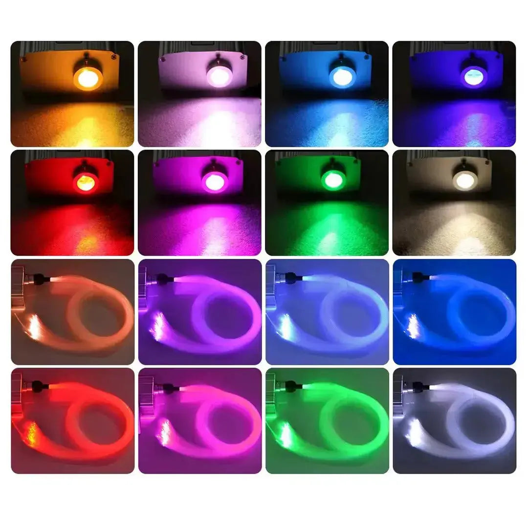 18W App Control Car Roof Fiber Optic Starry Light Kit - 300 Stars