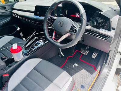 Suitable for VW GOLF 7/8  GTI RUBBER MATS BLACK AND RED