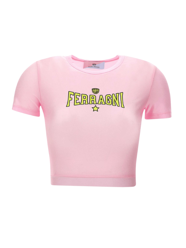Chiara Ferragni T-Shirt Ladies Bold Logo Pink