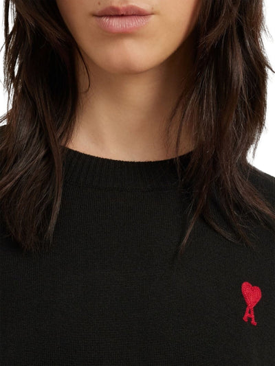 Ami Sweater Heavy Loopback Logo Black