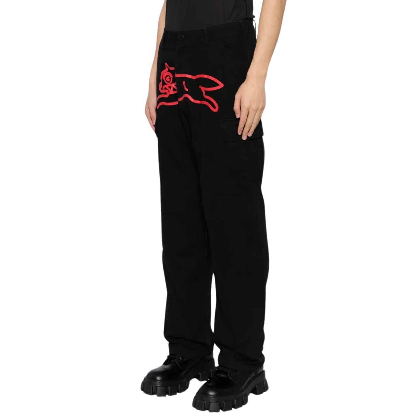 Ice-Cream Cargo Pants Running Dog Black