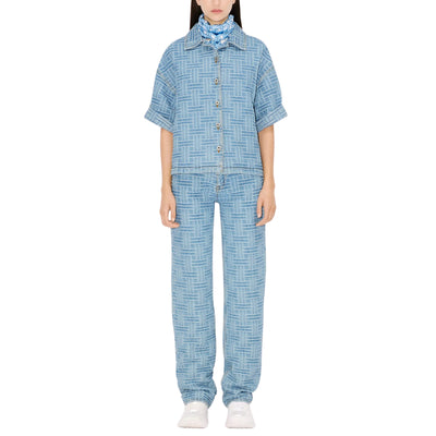 Kenzo Shirt Weave Denim Blue