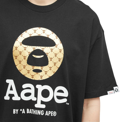 Aape T-Shirt Union Moonface Logo Black