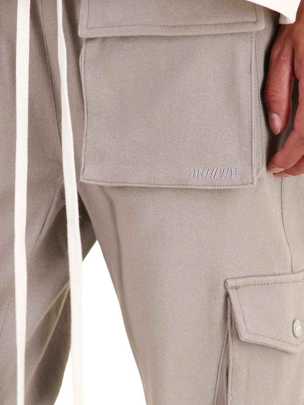 Mouty Cargo Pants With Front Pockets Washed Grey