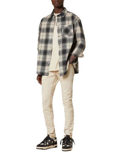 Purple Shirt Plaid Western Brown