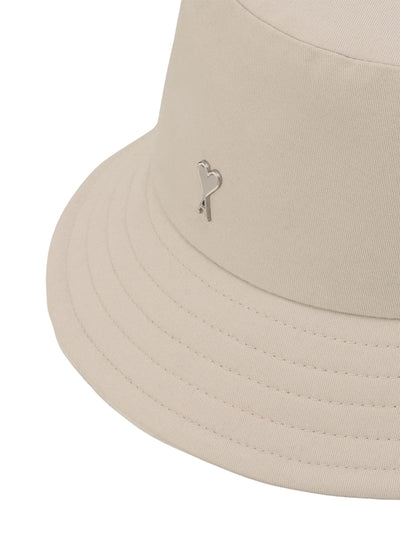 Ami Bucket Hat Logo Chalk