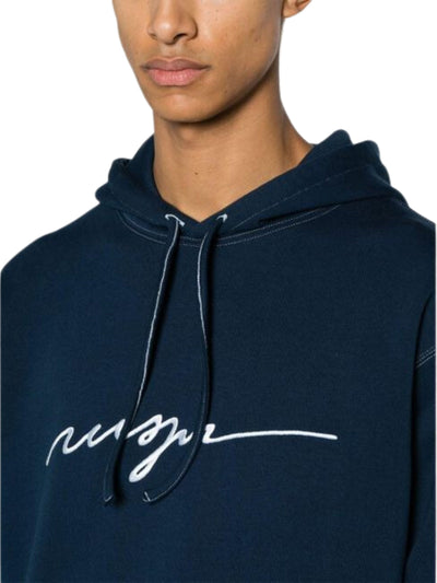 Msgm Hoodie Logo Navy