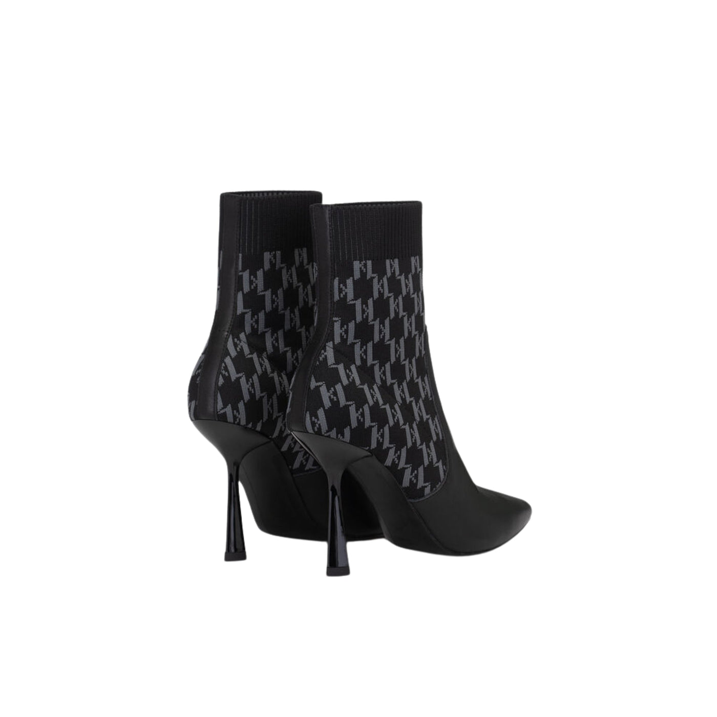 Karl Lagerfeld Boot Pandara Monogram Knit Ankle Black