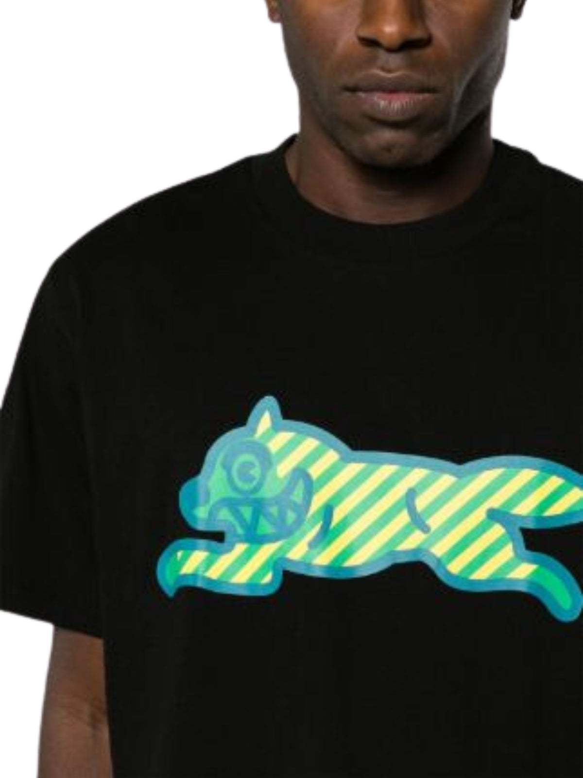 Ice-Cream T-Shirt Running Dog Black