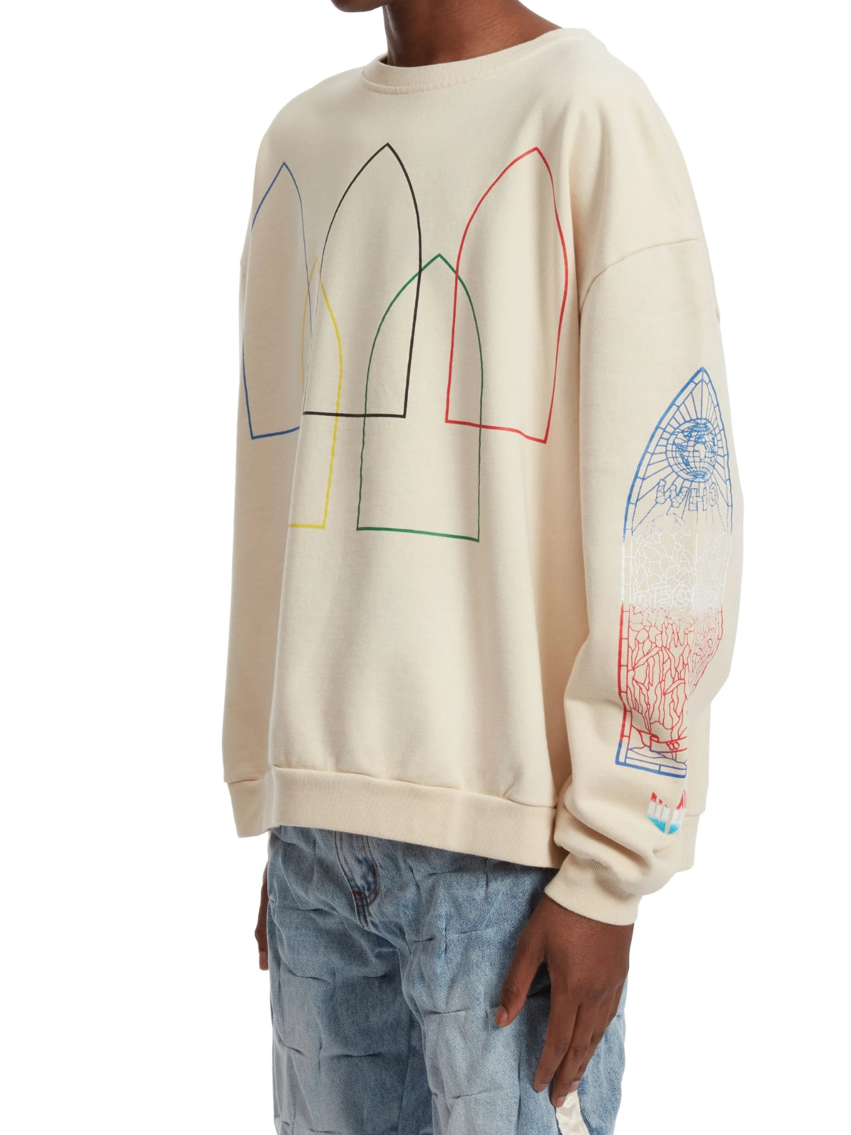 Who Decides War Hoodie Interwined Windows Ivory