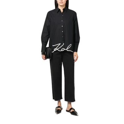 Karl Lagerfeld Shirt Signature Logo Black