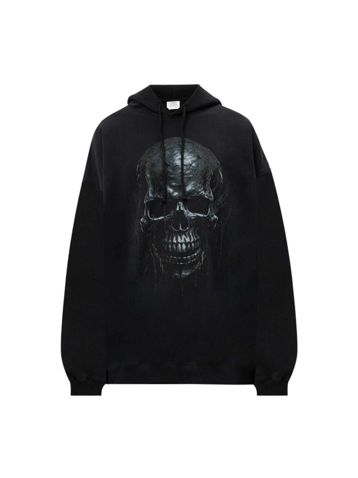 Vetements Hoodie Skull Metal Black