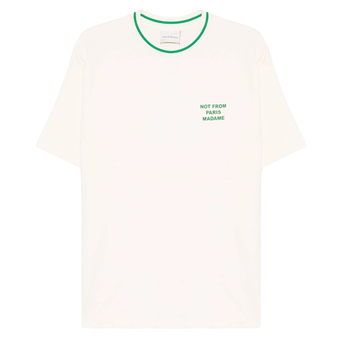 Drole De Monsieur T-Shirt Sport Slogan Cream