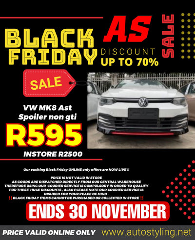 Mk8 plastic AST front spoiler