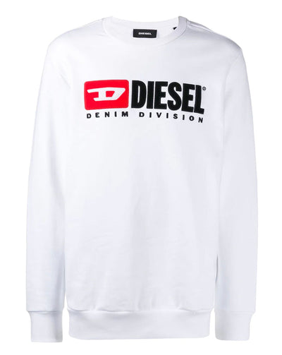 Diesel White S-Crew-Division sweatshirt