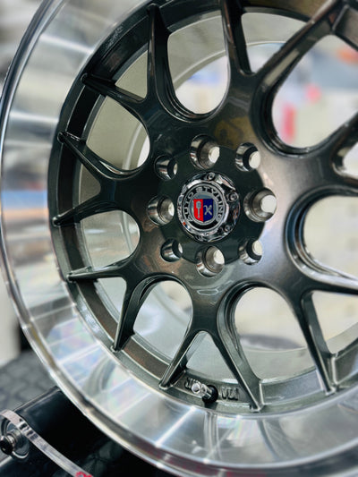 15” AS- 7648  4/100 4/114  gunmetal wheels