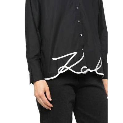 Karl Lagerfeld Shirt Signature Logo Black