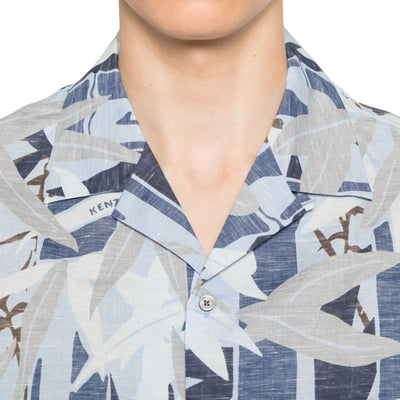 Kenzo Shirt Allover Print Blue