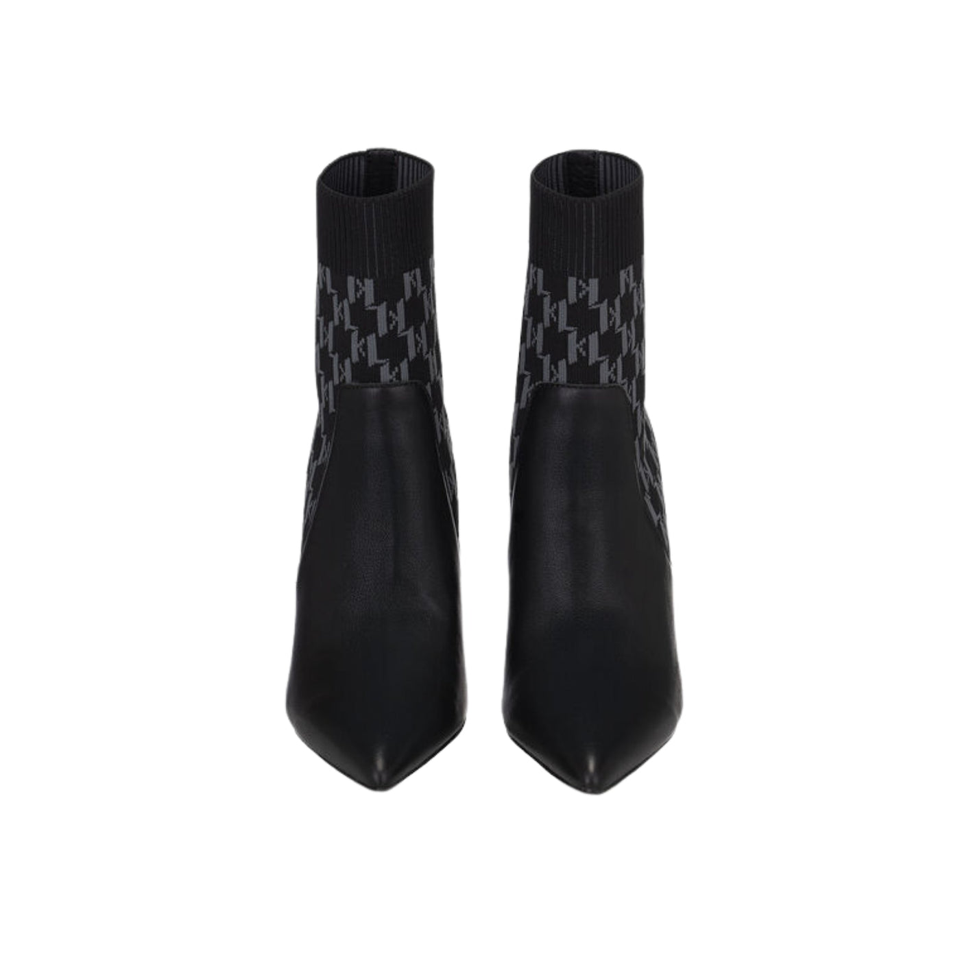 Karl Lagerfeld Boot Pandara Monogram Knit Ankle Black