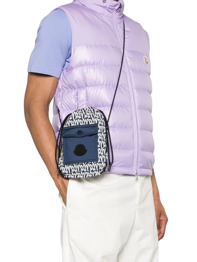Moncler Bag Drawstring Mono Blue-White