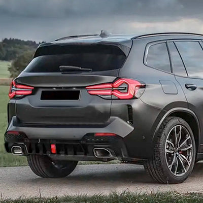 BM X3 G01 LCI Facelift F1 Style Gloss Black Rear Diffuser