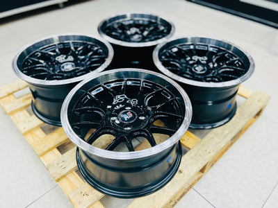 15” AS-TRW 1007 4/100 gloss black  wheels