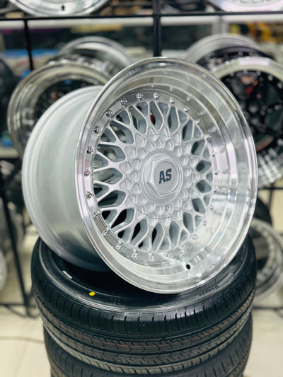 16” AS-MESH 8/9j 4/100 & 5/100 multi hole  SILVER