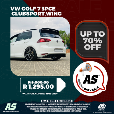 VW GOLF 7 3PCE CLUBSPORT WING
