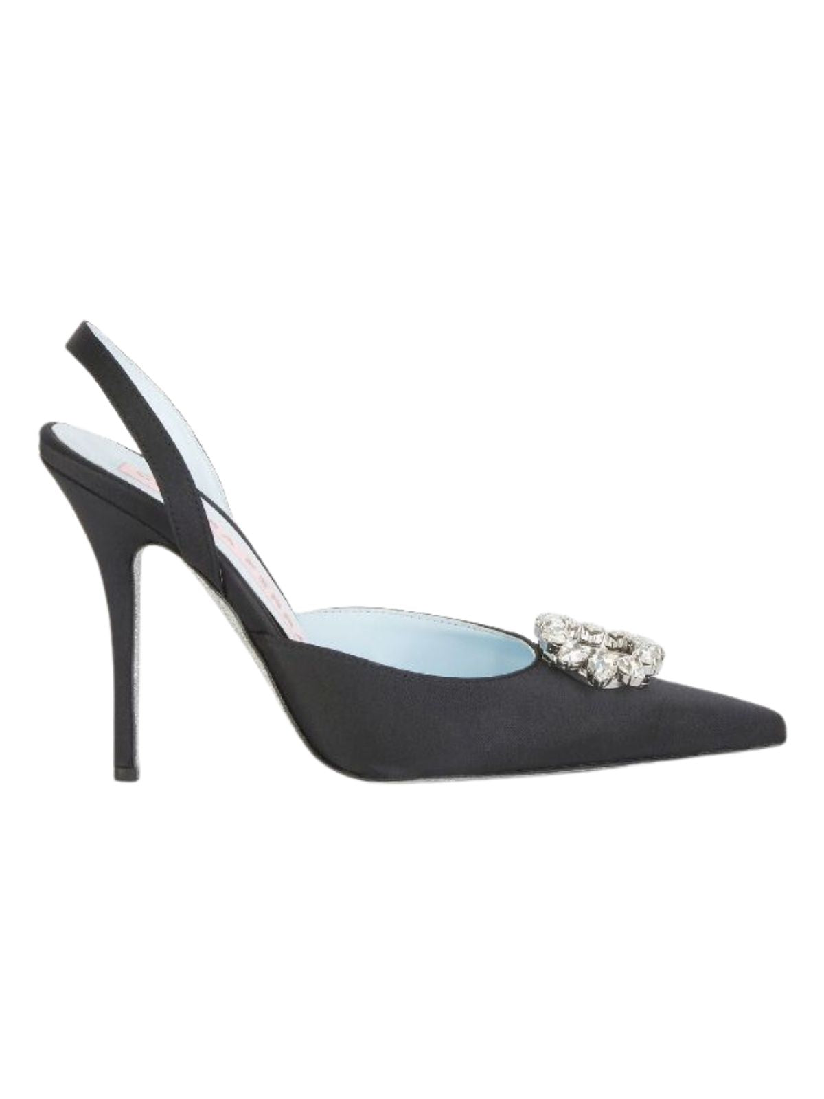 Chiara Ferragni Heel Infinity Slingback Satin Black