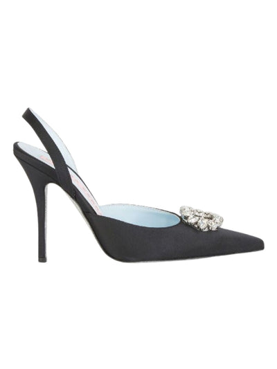 Chiara Ferragni Heel Infinity Slingback Satin Black