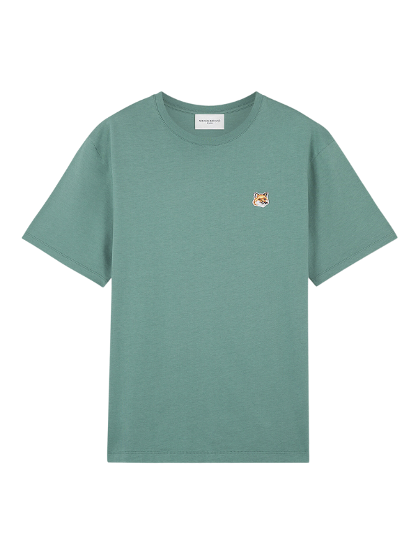 Maison Kitsune T-Shirt Fox Head Patch Teal Grey