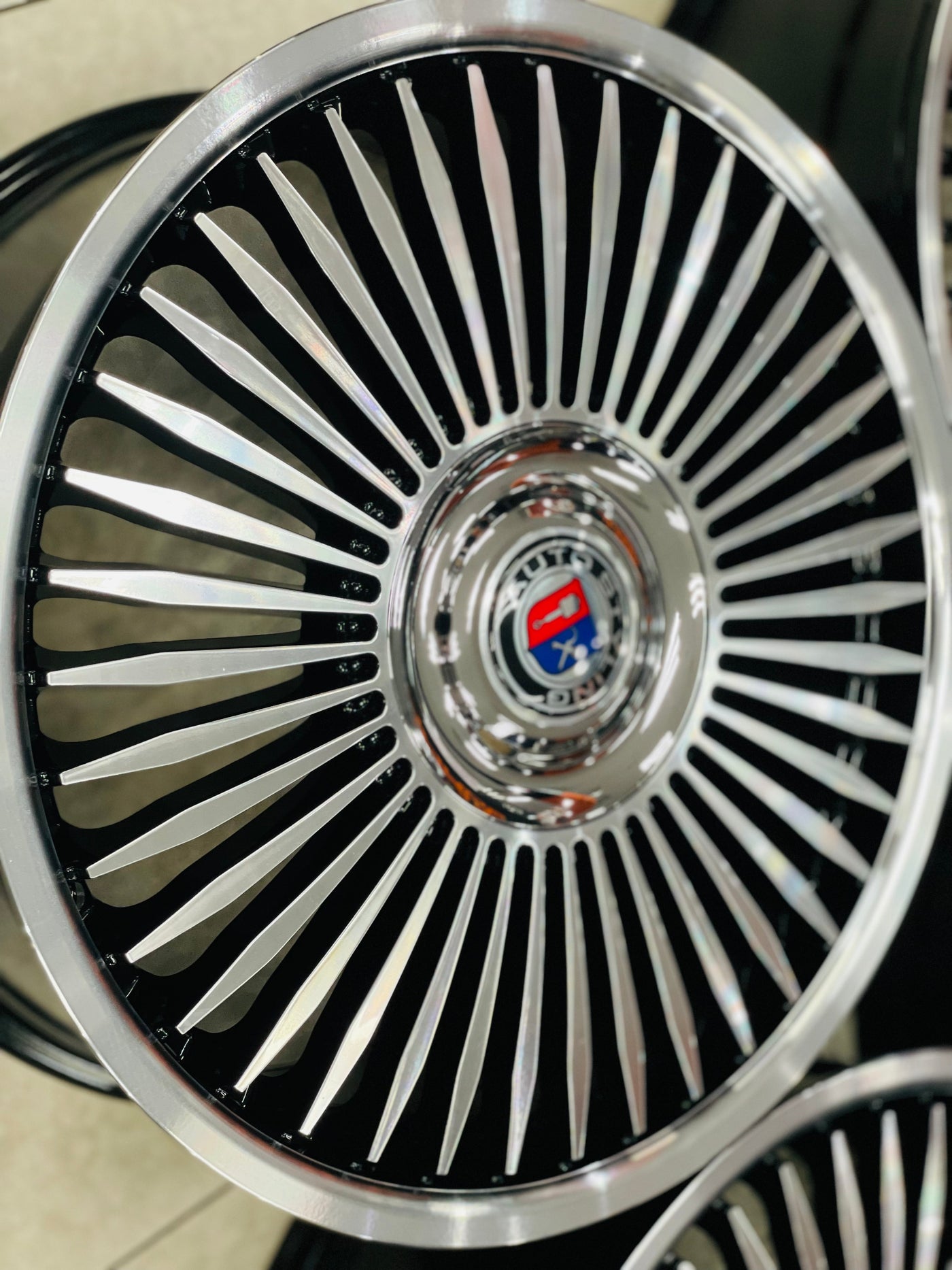 20” AS-ROLLS 5/112 BLACK MACHINE FACE